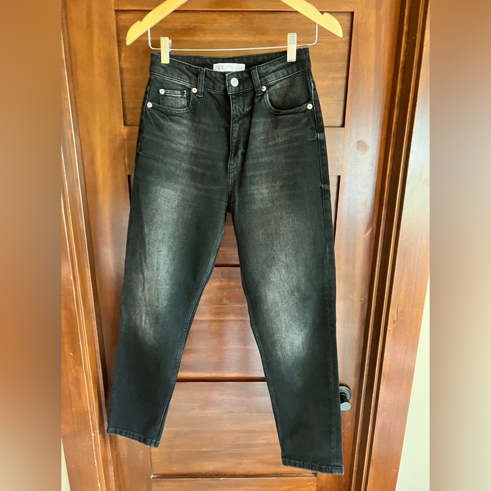 Zara Faded Black Denim Pants